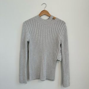 NEW St. Agni grey deconstructed cotton/cashmere sweater